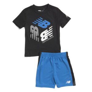 NEW BALANCE Black/Blue Toddler Boys 2pc Graphic Tee And Shorts Set